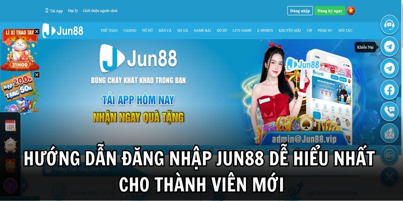 Hướng dẫn đăng nhập Jun88